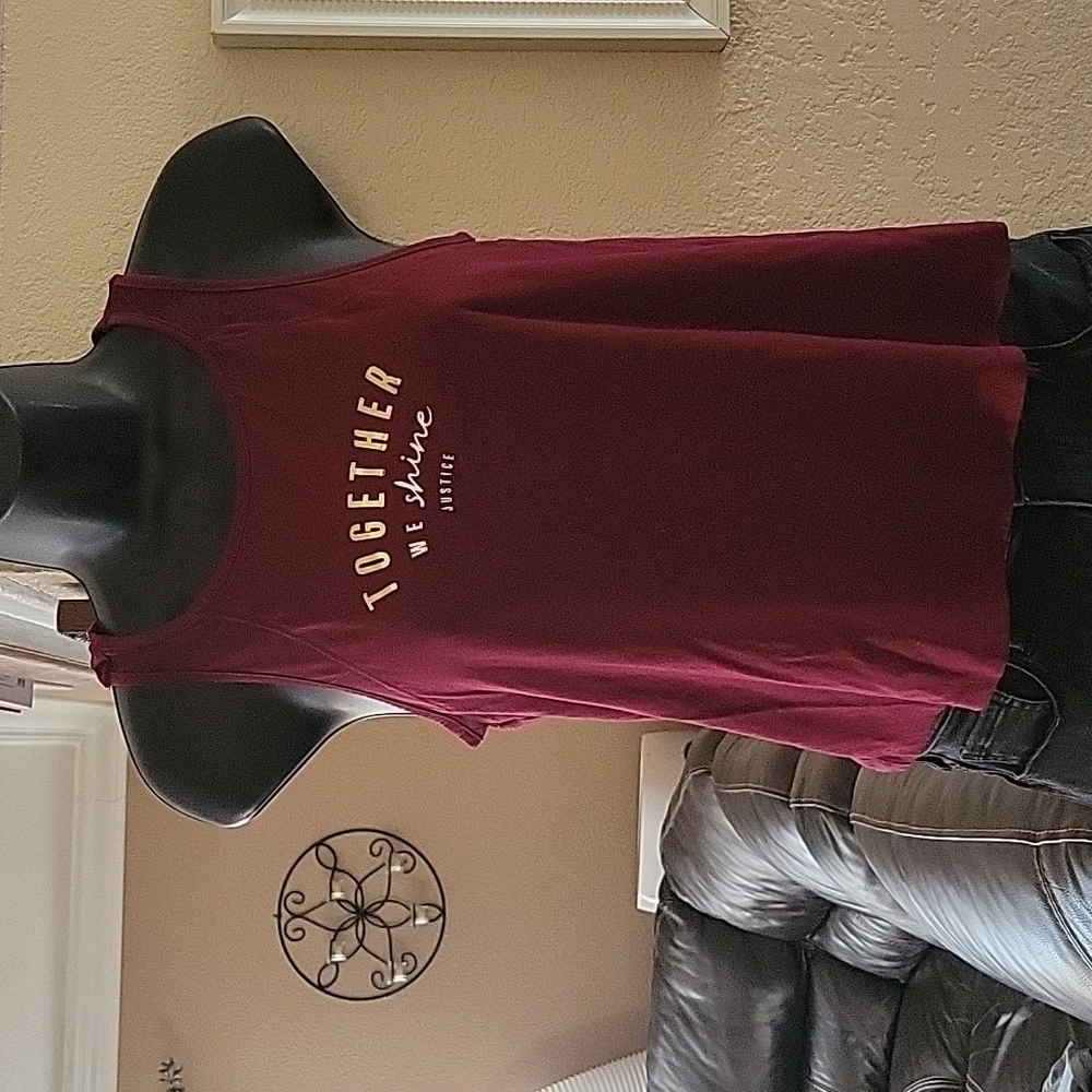 Justice Burgundy Tank Top